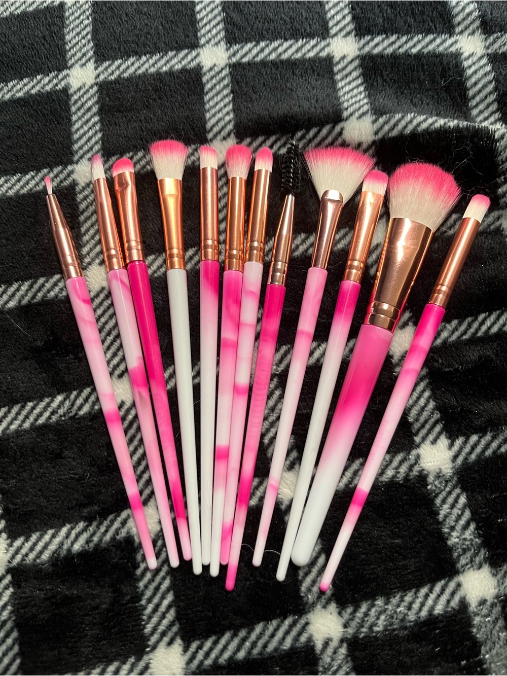 12-Piece Makeup Brush Set with Rose Gold